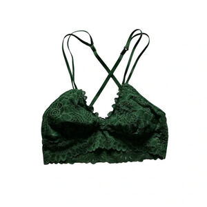 Aerie Lace Bralette Green‎ Size XS